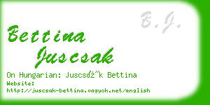 bettina juscsak business card